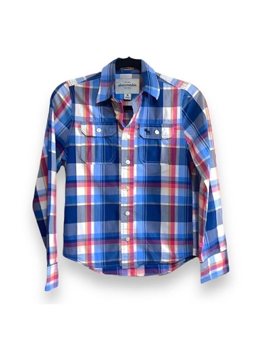 Plaid Button Down Boy’s Size Medium Abercrombie